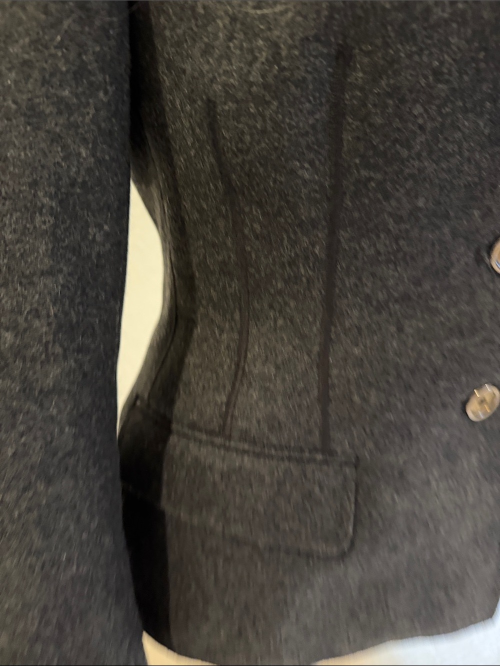 Vintage Dolce & Gabbana Wool Gray Tailored Blazer Italian 42 US 6 - Picture 6 of 9